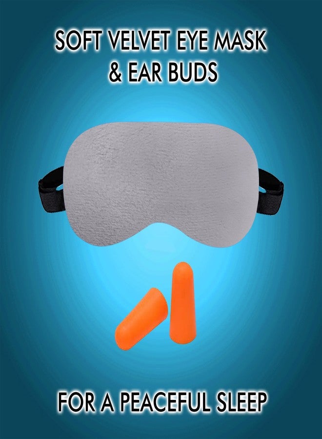 GREELI Premium Memory Foam Neck Pillow for Travel, Compact & Portable Airplane Travel Pillow Combo with Soft Eye Mask and Carry Bag. (Grey) - Image 5